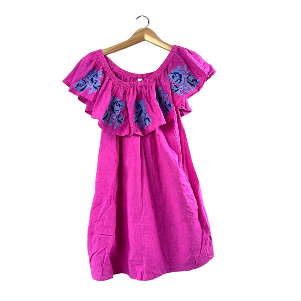Women's Pink Impeccable Pig Embroidered Dress M